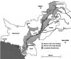 карта наводнения в Пакистане